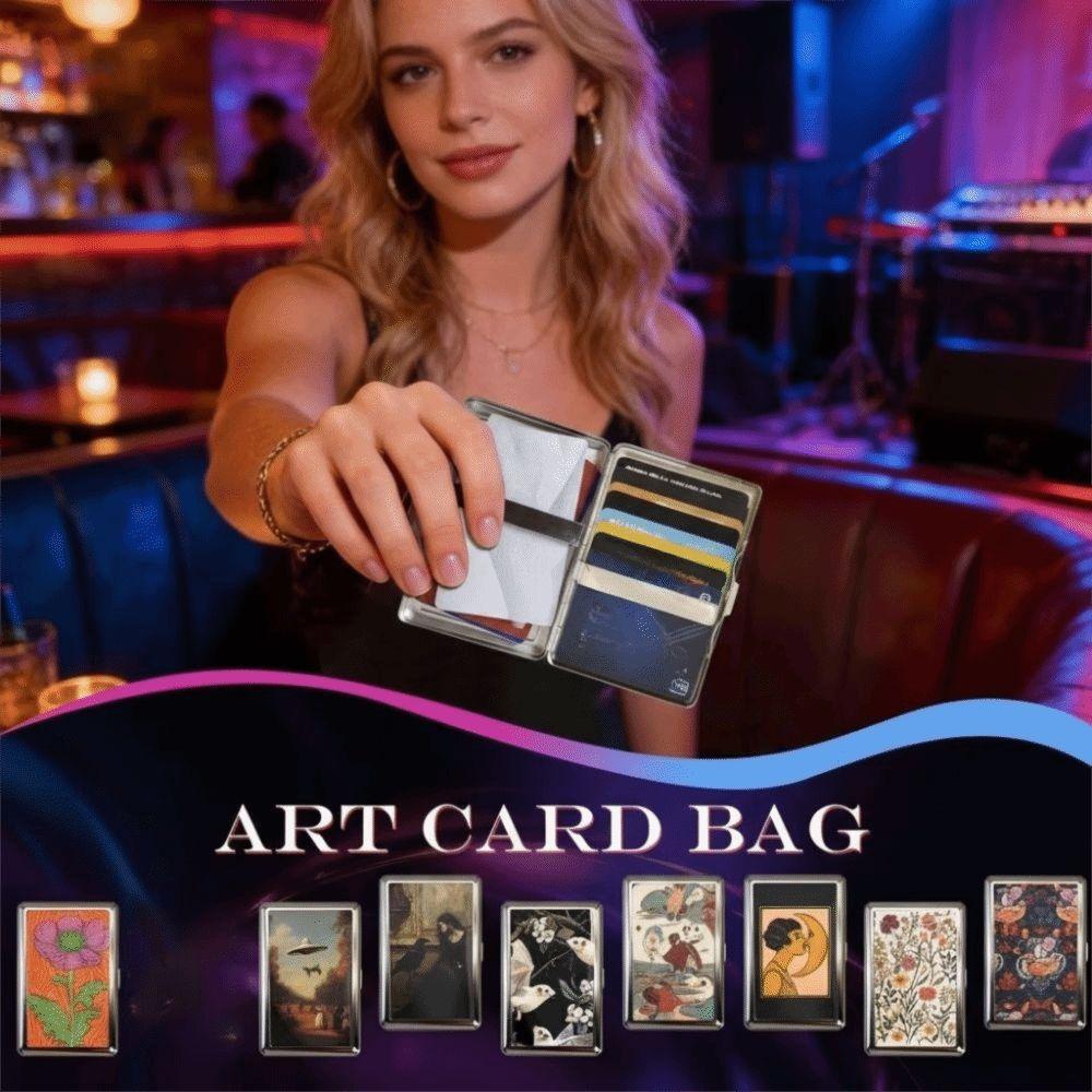 Vintage-Style Vintage Card Case Versatile Design Metal Material Metal Case Easy Snap Multi-function Card Holder