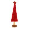 Yousheng Christmas Tabletop Decoration Plush Wool Felt Reindeer Santa Tree Figurine with Wooden Base for Winter Tiered Tray Mantel Decor