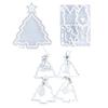 2Pieces Christmas Tree Decoration Moulds Christmas Pendant Mould Silicone Crafting Tool Easy To Clean Silicone Texture
