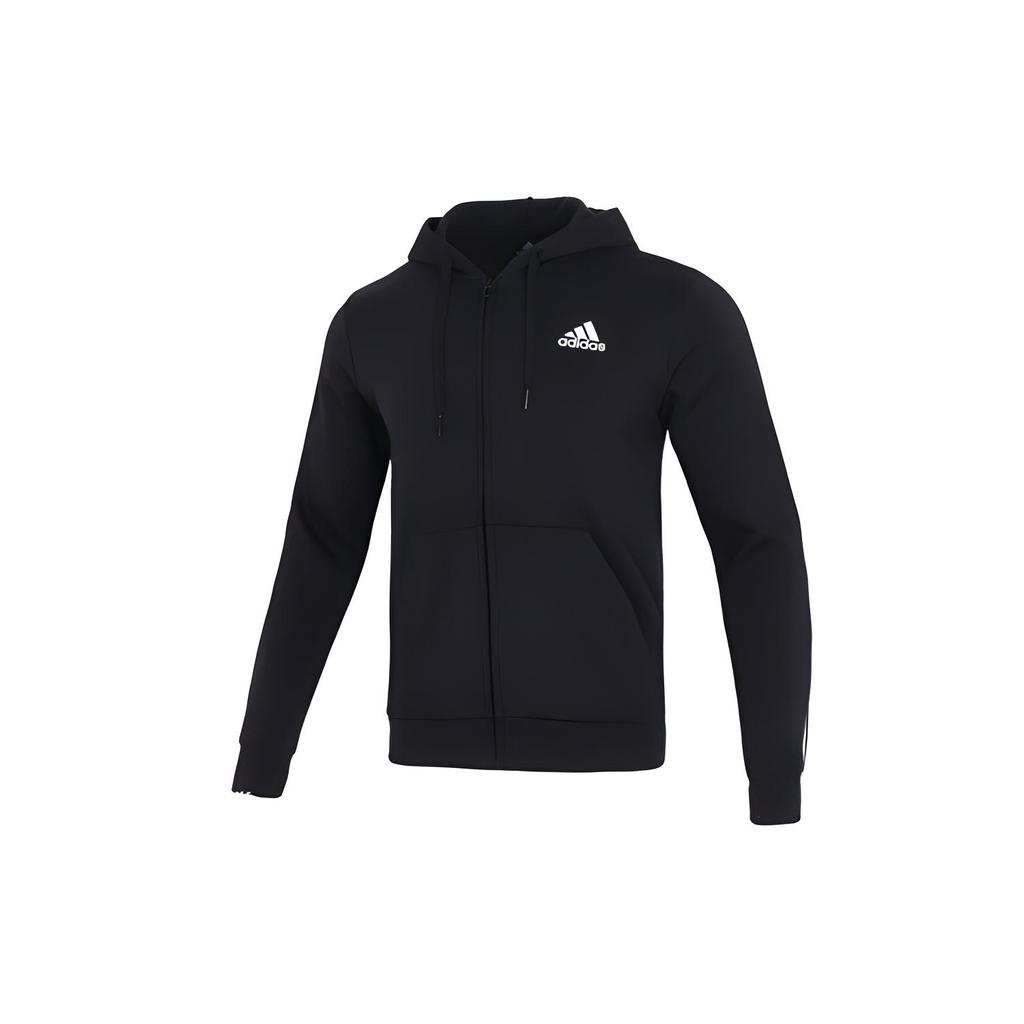 Adidas Sweatshirts Men's Black Hooded Moderate Cardigan GS1581
