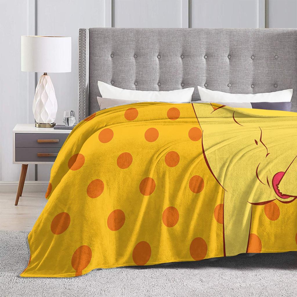 Funny 3D Pikachu Dotted Face Blanket Pokemoned Travel Flannel Bedding Throws For Living Room Soft Warm Quality Bedspread Gift