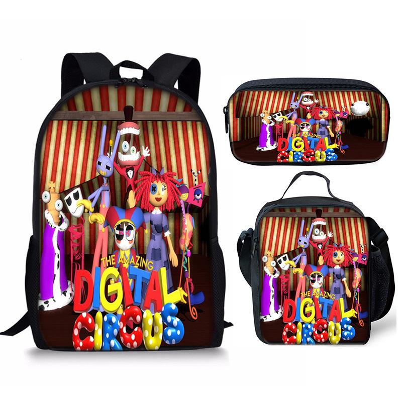 Cartoon Anime Surprise Circus Backpack Student Lightweight Large Capacity Backpack Waterproof