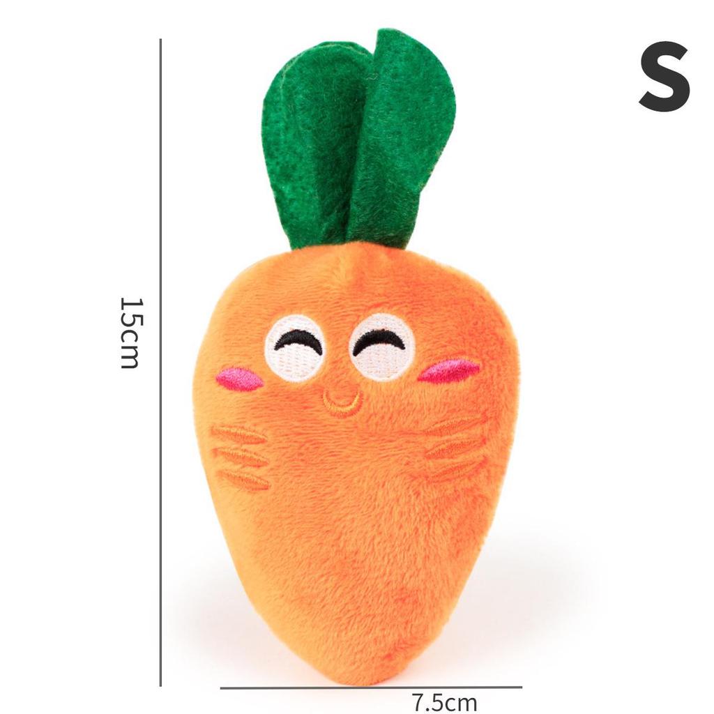 Jucărie pentru câini morcov: Pernă de pluș rezistentă la mușcături cu sunet pentru auto-distracție