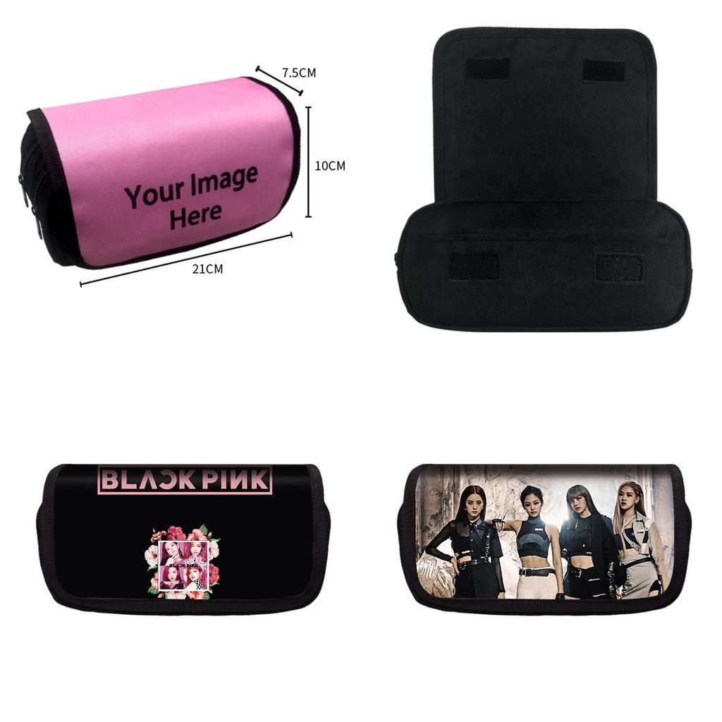 Stylish Blackpink Double Pencil Pouch Bag Large Capacity Kid Student Gift