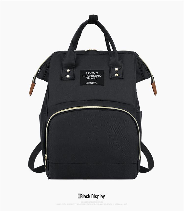 Large Capacity Splash-proof Mummy Bag: Fashionable Multi-Purpose Travel and Baby Bag