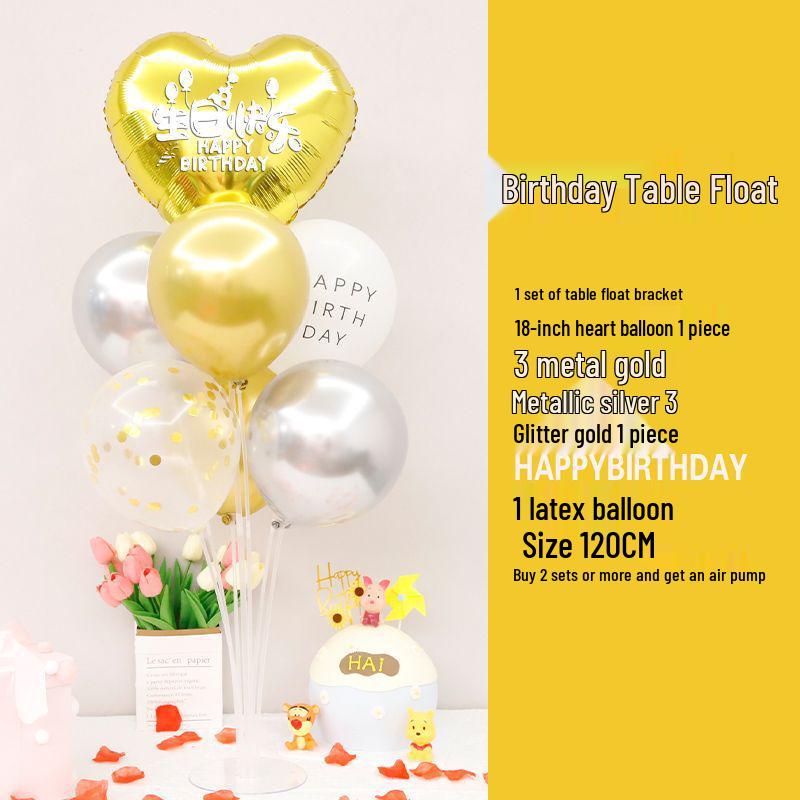 

Декор столу на день народження у вигляді серця, що світиться у темряві, для банкетів