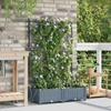 Garden Planter 2 Pcs Light Grey 80 X 40 X 126 Cm Plastic