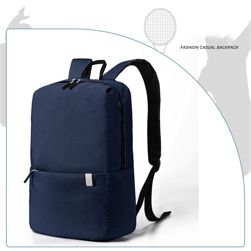 Portable Colorful Backpack Casual Simple Fashion Student Schoolbag Outdoor Night Reflection Travel Sport Bag