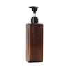 Auf Lager: 500ML Druck-Typ Flacher Quadratischer Duschgel & Lotion Spender - PET Kunststoff Shampoo Flasche