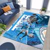 Man City Football Player Portrait Print Area Rug Non‑Slip Rectangular Floor Mat Soccer Fan Gaming Living Bedroom Decor