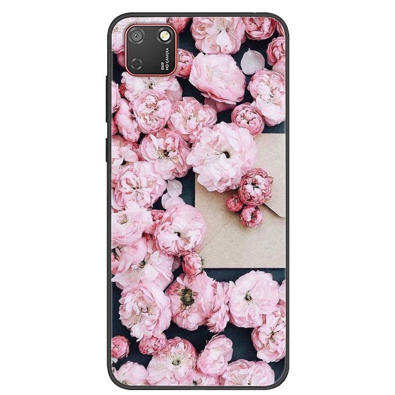 For Huawei Y5P Case Black Bumper Silicone TPU Soft Phone Cover For Huawei Y5P 2020 DRA-LX9 Y5 P Case Cartoon Fundas Y 5P