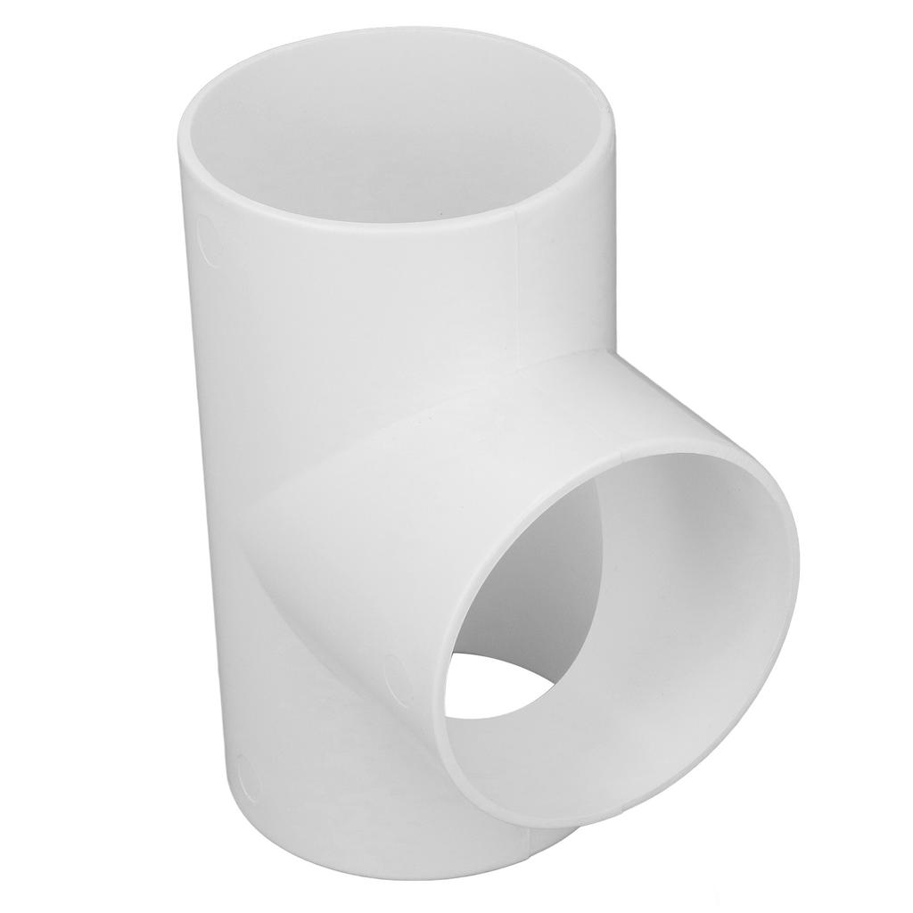 3 Way Duct Connector Corrosion Resistant PVC T Shape Round Pipe Fitting 3 Holes Hose Adapter Splitter