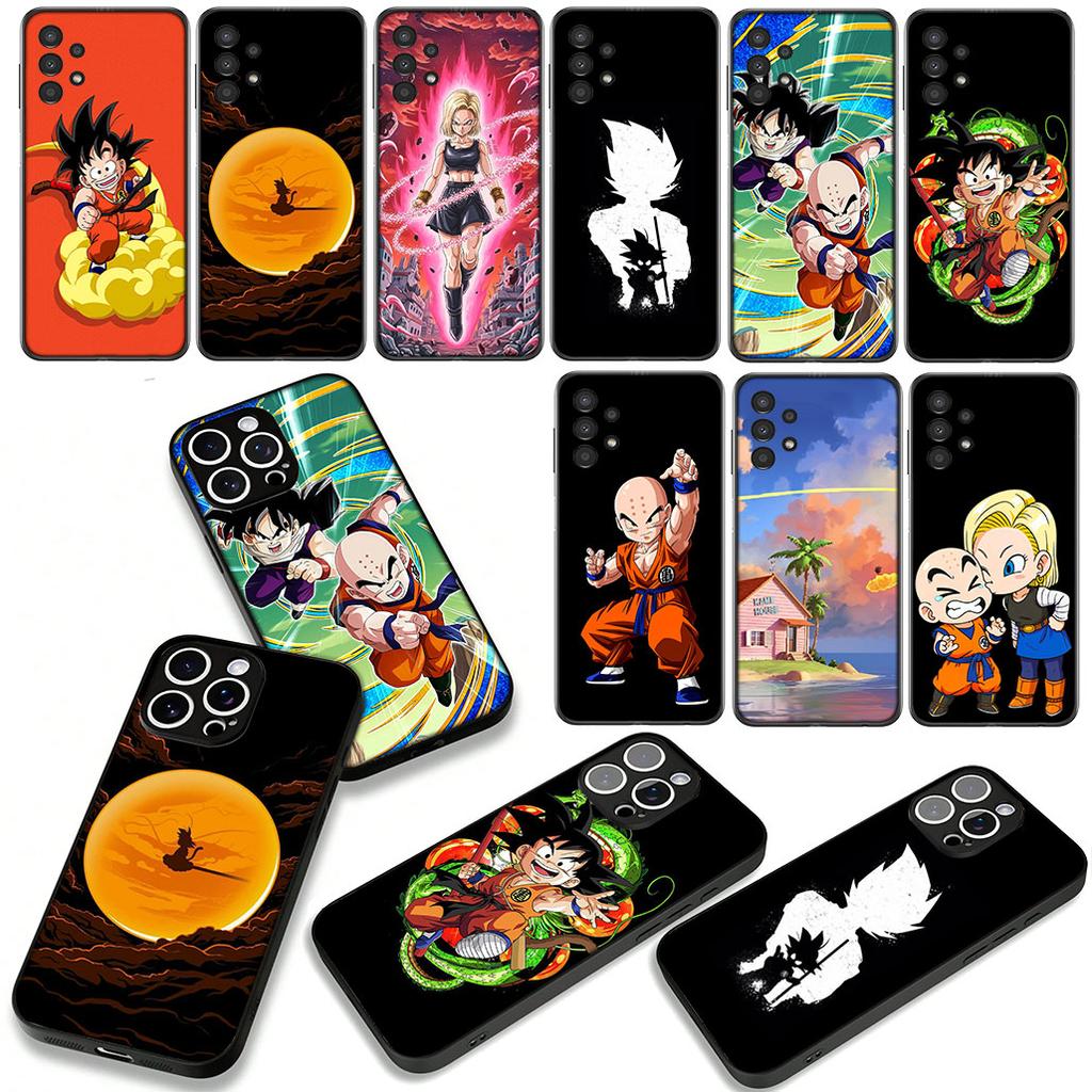 För Motorola Moto G04 G13 G14 g45 G23 G20 G32 G34 G35 G64 G82 G84 G53 G60 G72 E14 E15 Fodral Android 18 Dragon Gokus Boll krillin