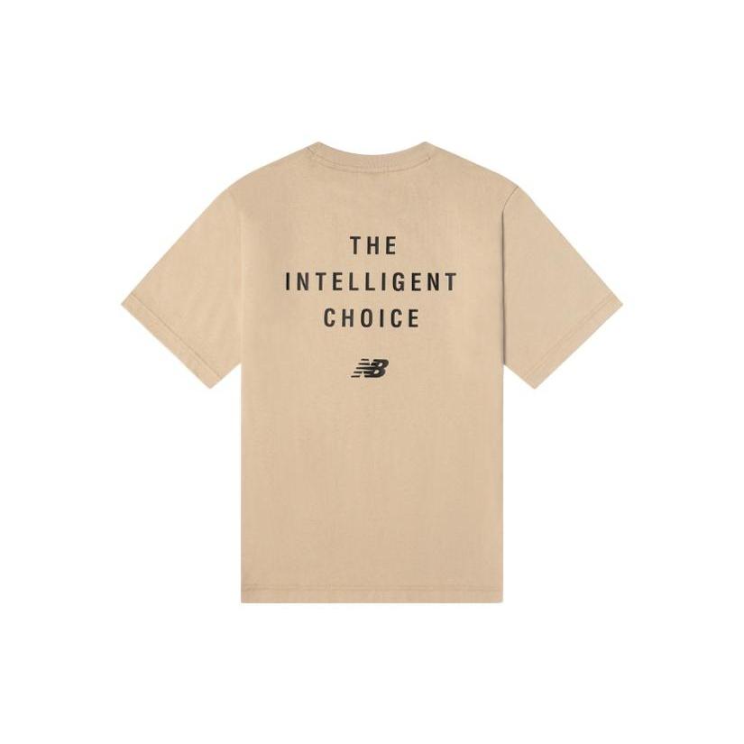 New Balance Sportswear IU T-Shirt Asia Sizing  Beige Black  Men s 5EC2U133-BEI M