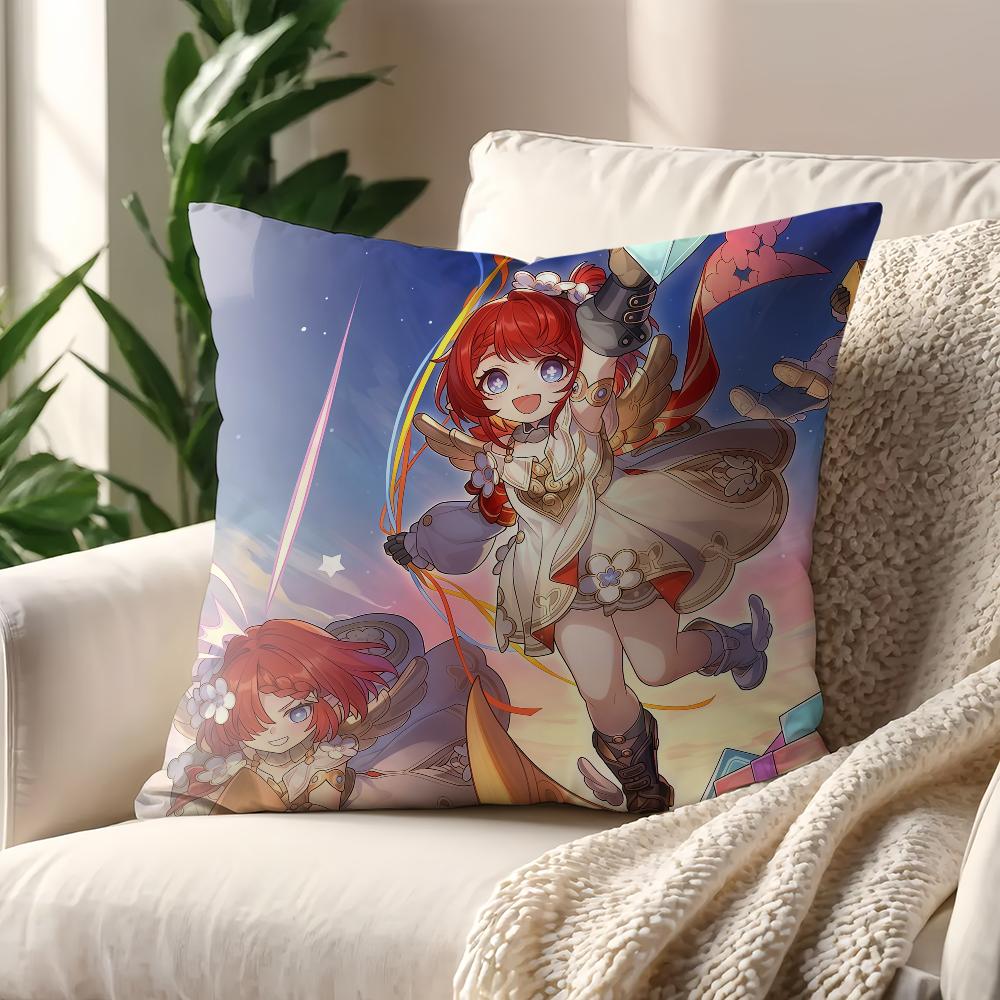Game Tribbie Honkai Star Rail cushion cover Pillow Cover Decoration Room Home Sofa living Office Car Nordic Simplicity