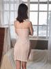 Sexy Women High Cut Halter Backless Micro Mini Dress Stripe Bandage Club Dance Wear Hollow Out Ol Step Dress Club Wear