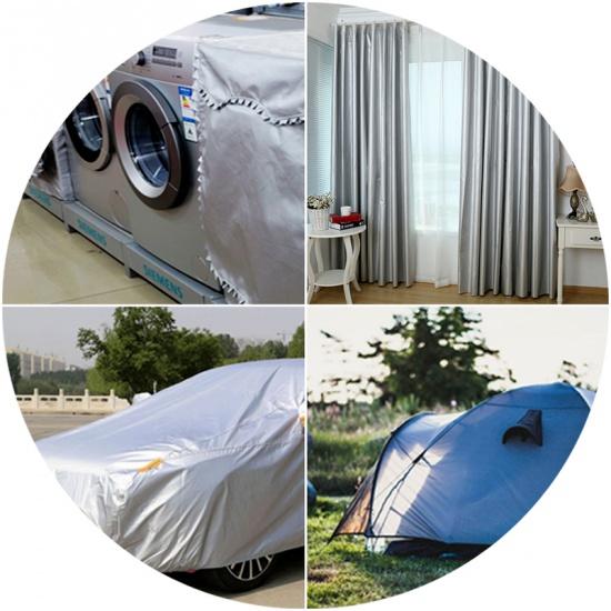 Full Blackout Oxford Fabric Double-sided Silver Sunscreen Heat Cloth Insulation Curtain Tent Sunshade Car Cover