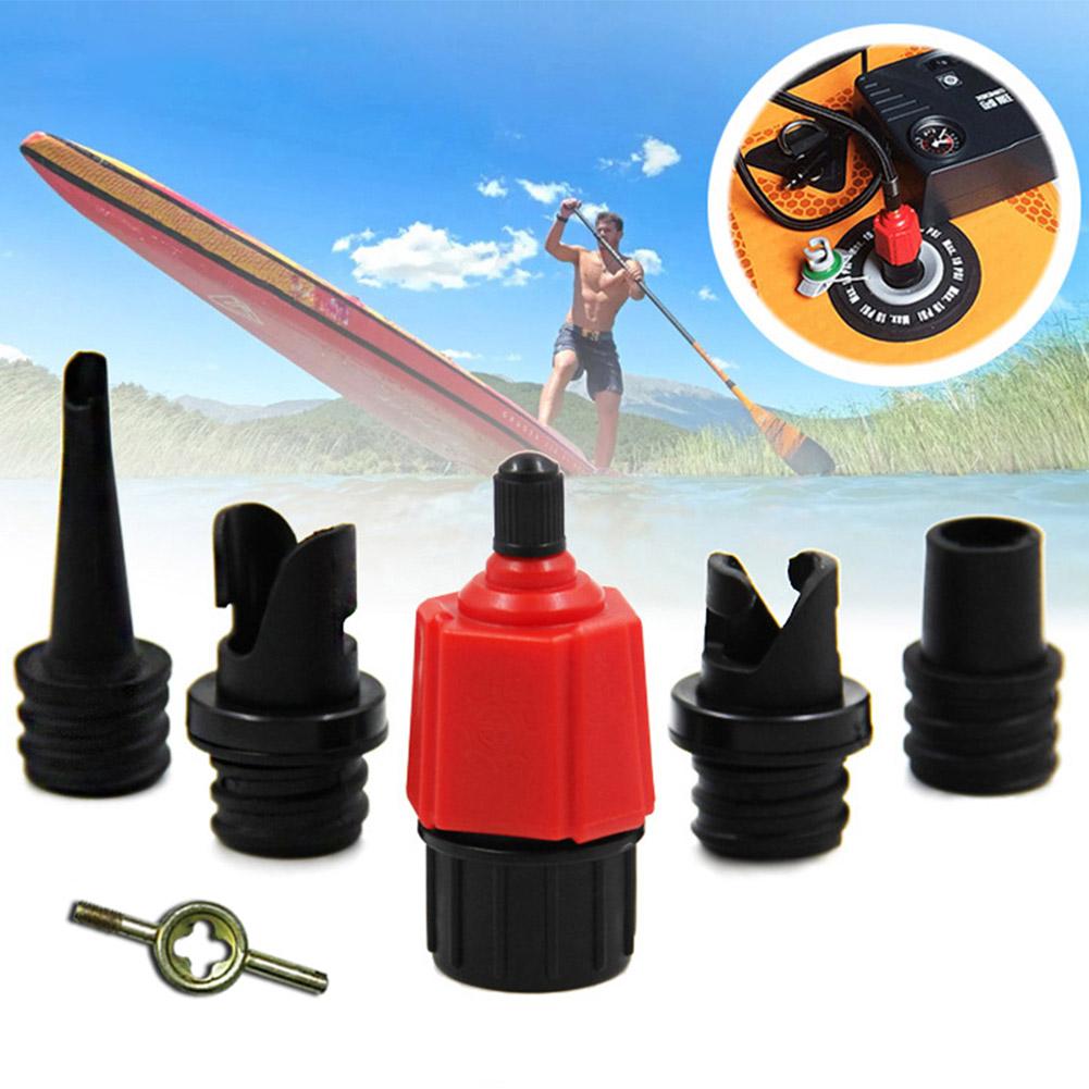 SUP Pump Adaptor Multifunctional Pump Valve Adapter 4 Standard Nozzles for Inflatable Boat Bed for Stand Up Paddle Board