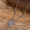Men's Retro Silver Color Stainless Steel Cross Pendant Necklaces,New Punk Religious Faith Collar Gifts To Him Jewelry