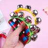 6PCS Wooden Handbell Rainbow Jingle Bell Shaker Rattle For Kids Baby Musical Instruments Montessori Preschool Early Educational