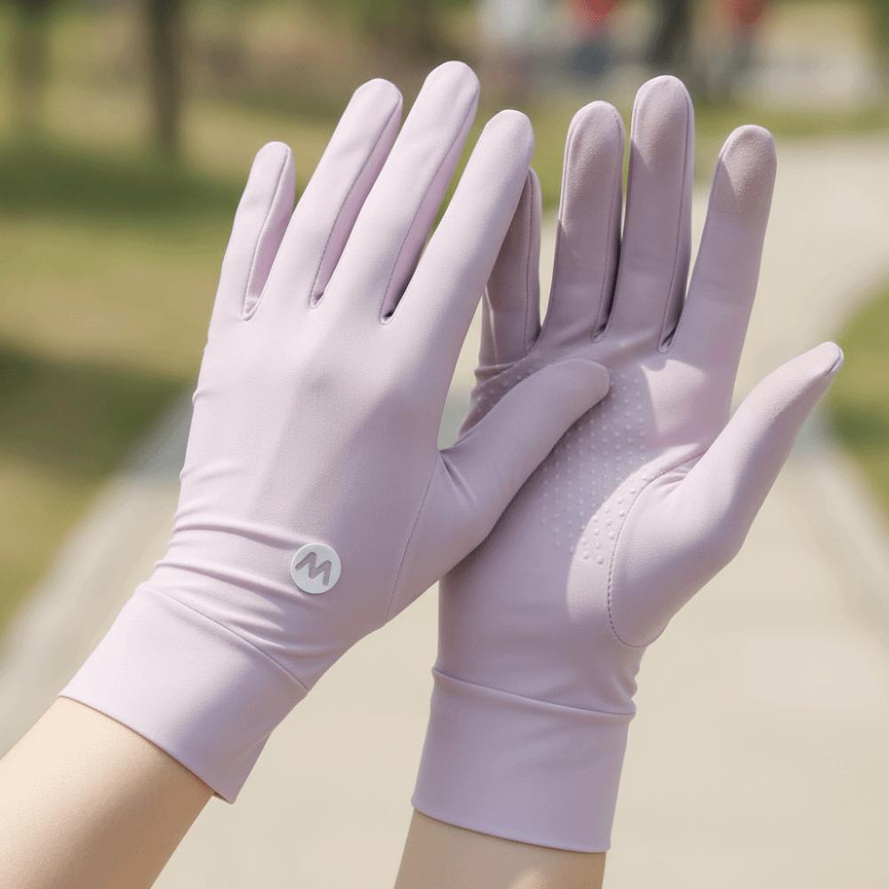 Non-Slip Sun Protection Gloves Quick-Dry Ice Silk Gloves Stretchy UV Protection Gloves Summer