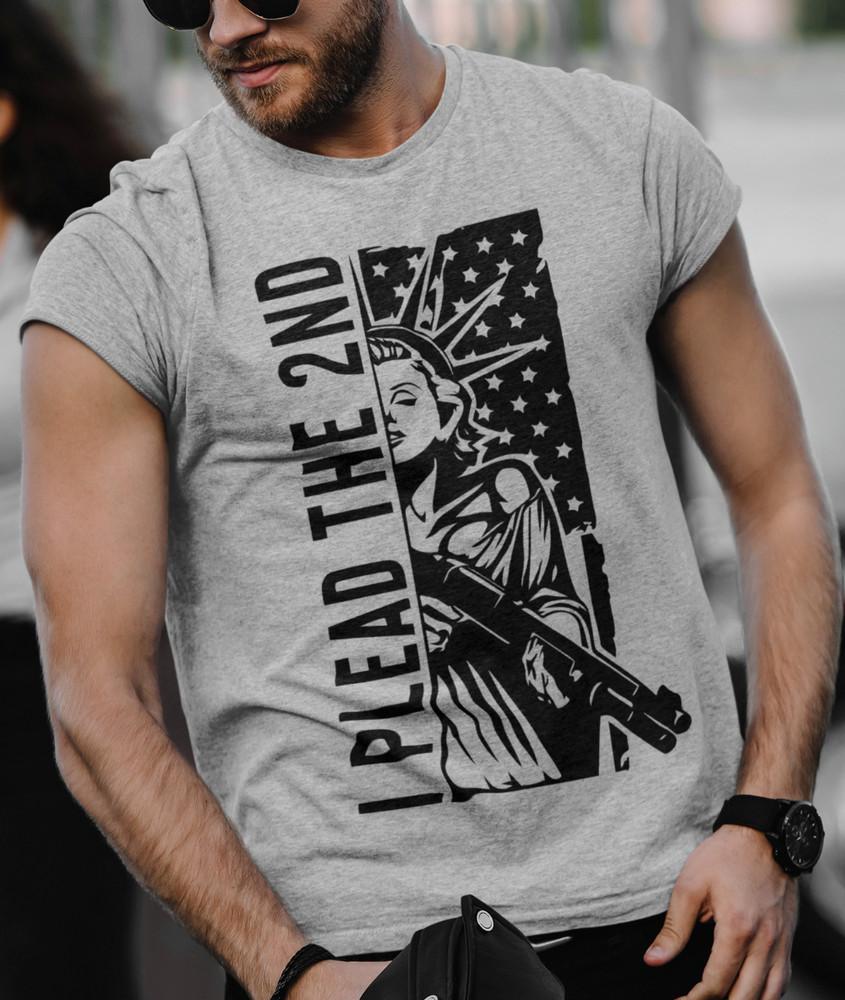 TeeHaven I Plead The 2nd Amendment Pro Gun Liberty America Patriotic Flag Men&rsquo;s Shirt 4XL