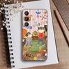 L-Cutting-Fabric Charlie and Lola Cartoon Phone Case For Samsung Galaxy A73,A21s,A22,A31,A52,A53,A71,A41Soft Black Shell