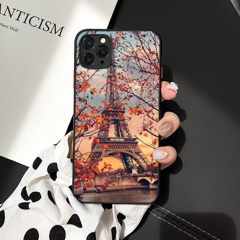 Romantische Paris Eiffelturm Telefon Fall für iPhone 11 12 13 mini pro XS MAX 8 7 6 6S Plus X 5S SE 2020 XR fall