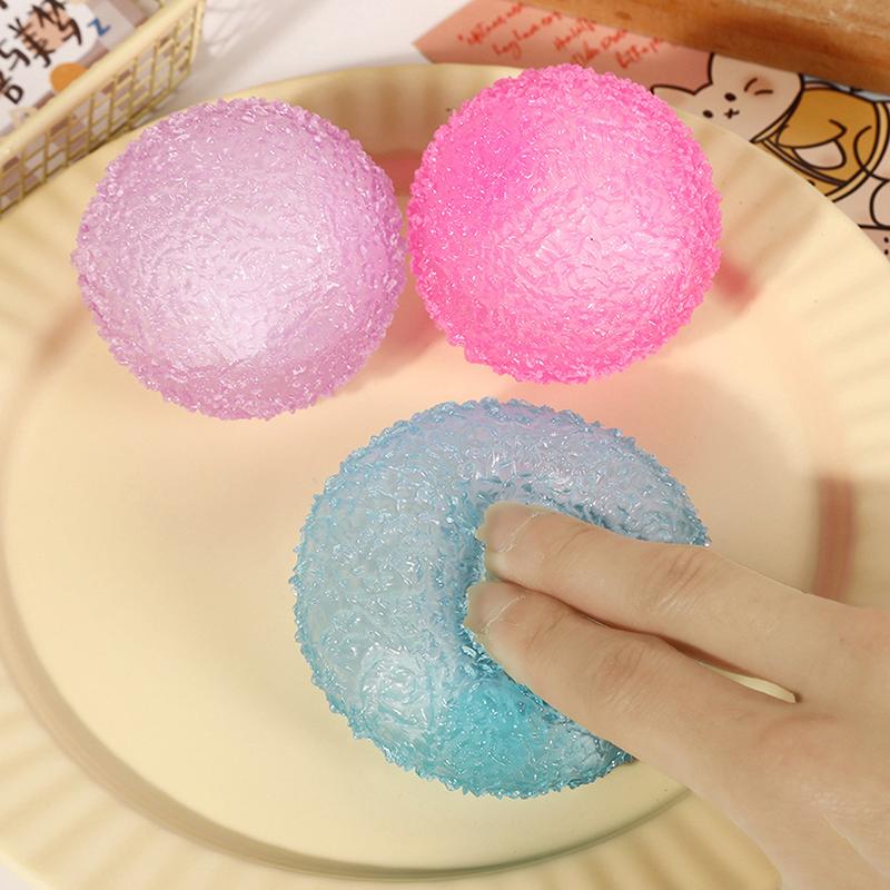 1 Piece Soft Pinch Toys Multicolor Texture Ice Ball Squeeze Toy For Kids Adult Children Halloween Christmas Gifts
