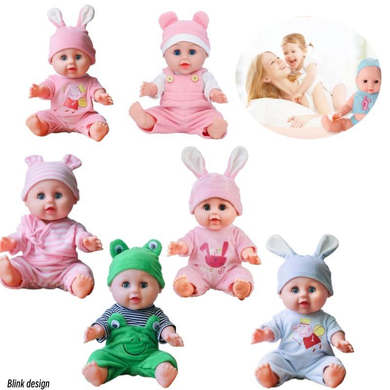 Q Dolls 30cm Reborn Baby Doll Blinking Girl Toy With Realistic Features