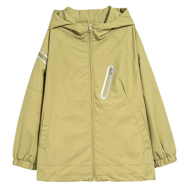 Boys' 2024 Hooded Windbreaker - Autumn/Spring Outdoor Jacket for Big Kids
