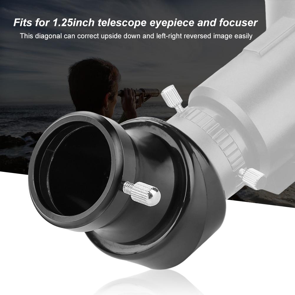 1.25inch 45 Degree 31.7mm Erect Image Diagonal Mirror Astronomical Telescope Eyepiece Accessory