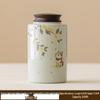 Osmanthus Kitten Exquisite Ash Wood Ceramic Tea Storage Can