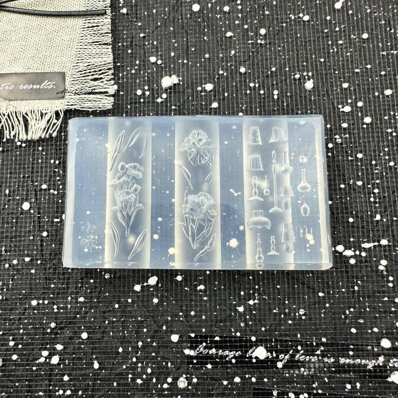 3D Silikon Nagelform Blume Seidenband Schmetterling Design Transparentes Relief DIY Nagelkunst Dekoration Maniküre Werkzeug