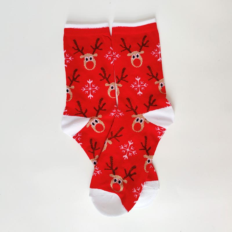 Women Socks Casual Winter Christmas Socks Thickened David's Deer Socks Cotton Cartoon Warm Lady Christmas Socks Gift Elk Socks
