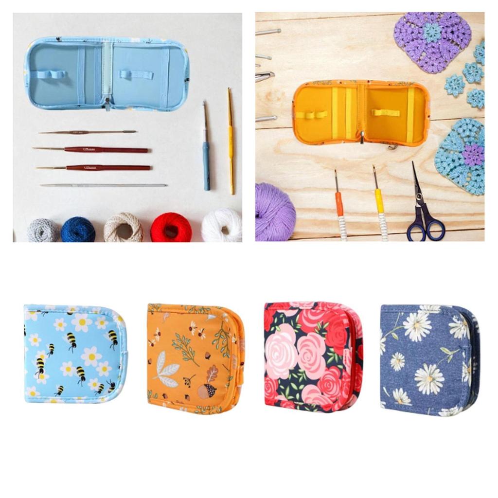 Sewing Accessories Storage Bag Empty Crochet Hook Case for Thread Knitting Accessories Needles Sewing Tools Crochet Beginners