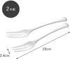 Shimomura Planning Pasta Fork Set of 2 In Dishwasher Safe Shiny Mirror Finish Simple Design Easy To Roll Total Length 19cm Stainless Steel Status