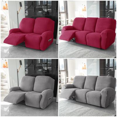 Nordic Solid Color Jacquard Recliner Sofa Coves For Living Room Stretch Reclining Chair Cover Relax Lazy Boy Armchair Slipcover