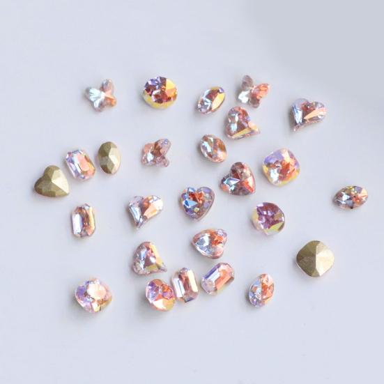 50Pcs Mixed Nail Art Faux Crystal Decorations Exquisite Appearance Personality Multifunctional Nail Art Diamonds Gift