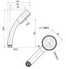 SANEI Shower Approximately Water with Easy to Hold PS3950-80XA-C Head, Plated, 25% Saving, G1/2, Adapter,