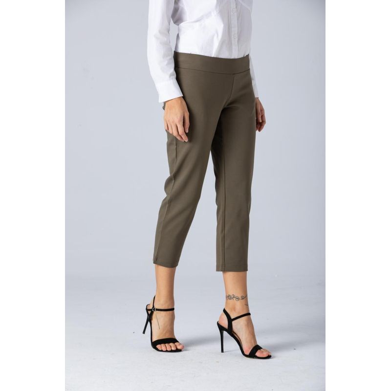 

Four-Sided Elastic Spring and Summer Leisure Chubby Girl Fashion Cropped Pants