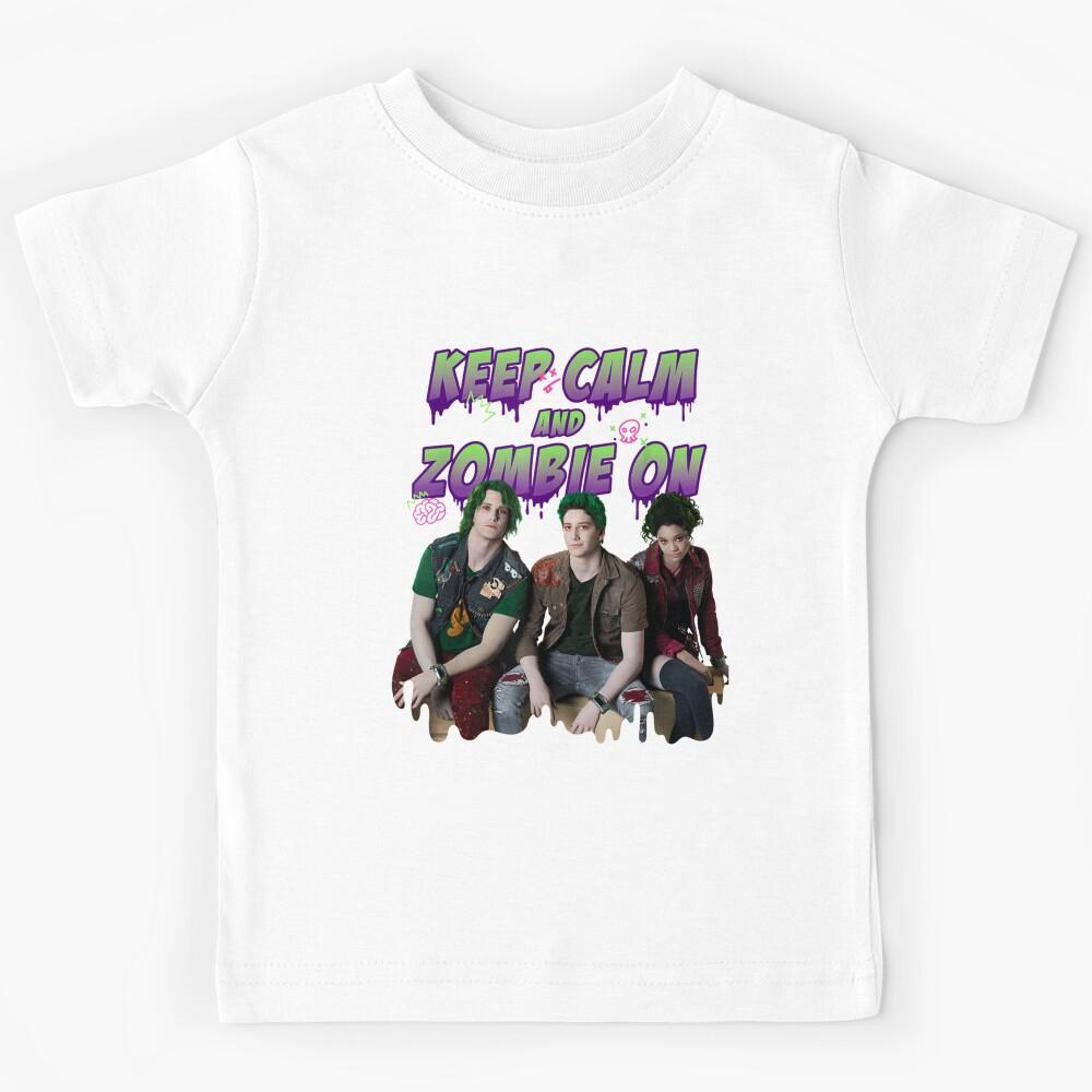 Zombies 2 Keep Calm and Zombie On Kids T-Shirt 100