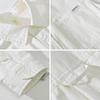Japanese Style Workwear Man Shirts Spring and Summer Long Sleeve White Shirt Pure Cotton Men's Casual Shirt Double Pockets Loose Top