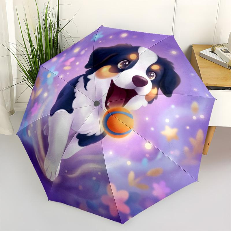 

1pc Dog Ball Automatic Open/close Folding Umbrella, Compact Portable Travel Umbrella, Cute Umbrella, Durable Construction yy260328039