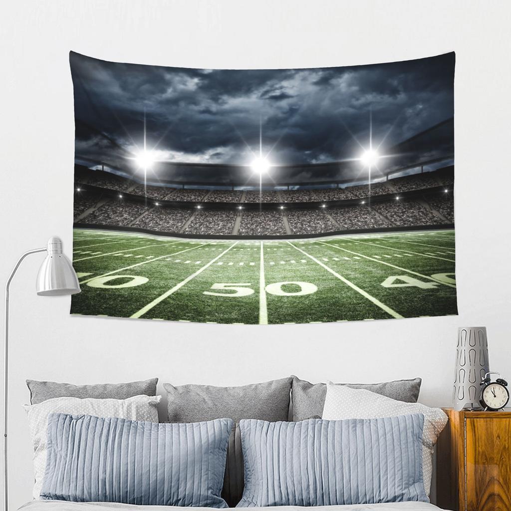 1Pamerican Football Stadium Tapestry Wall Hanging Cool Sports Aesthetic Room Decor Background Cloth For Bedroom Living Room Bar