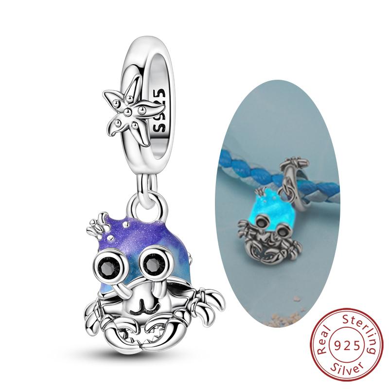 Luminous Series Copper Charms Beads Pendant Firefly Elf Paw Planet Charm Fit Original Bracelet Women Jewelry Gift