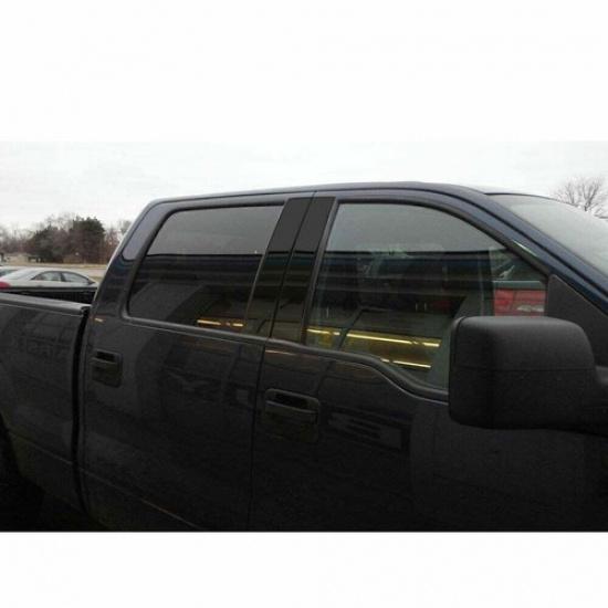 Für Ford F~150 F150 Kunststoff Glänzend Schwarz Fenster B-Säulen Abdeckung Verkleidung 2015~