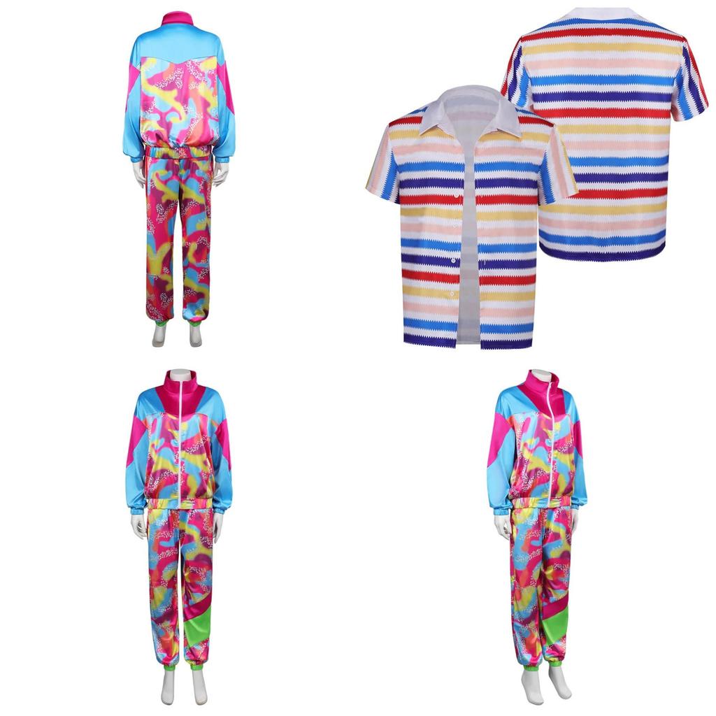 New Cross-border Movie Barbie Cos Costume For Barbie Ken Punk Style Jacket Moisture-wicking Fabric