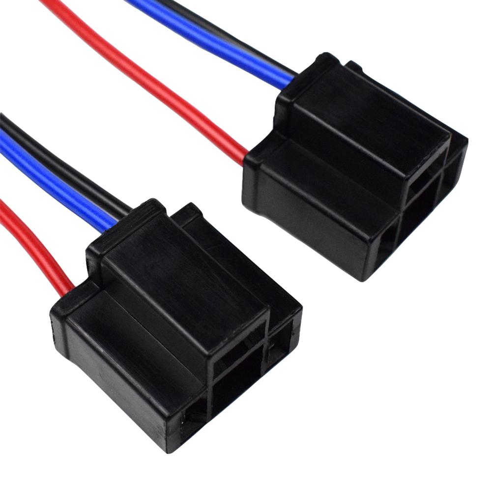 2x H4 9003 Wiring Harness Socket Headlight Fog Lamp Female Connector Pig Tail