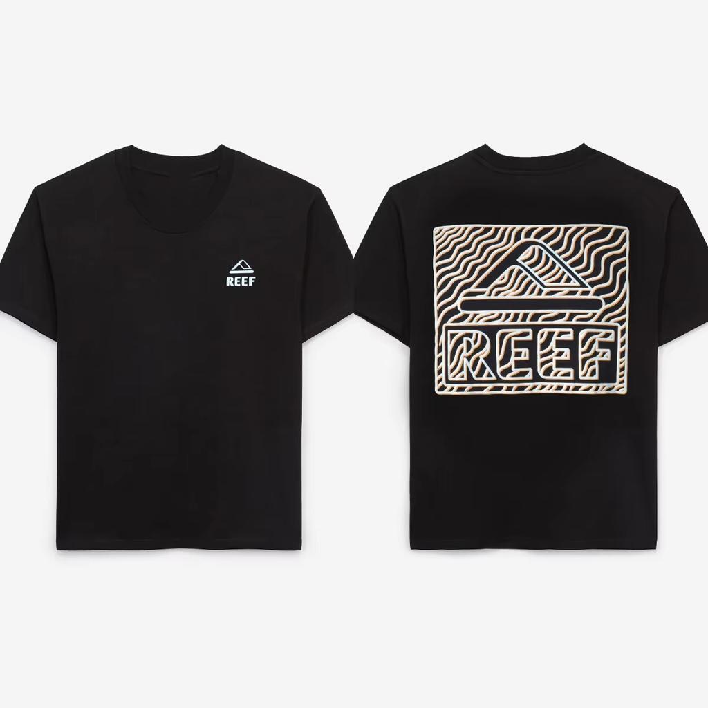Men's T-shirt Reef Brand Print Casual Pure Cotton Oversized Y2k Tops Women's Short Sleeve Crew Neck Tee Comfortable Vacation Top